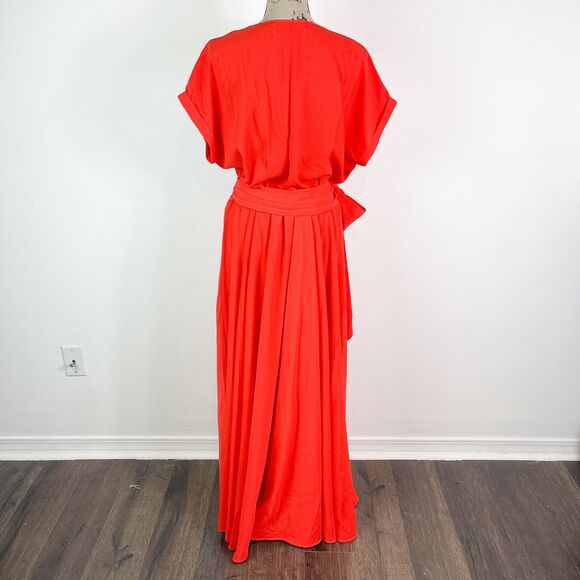 Meghan La NWOT Jasmine Wrap Maxi Red Dress Size XL - Picture 3 of 6